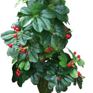 Artificial Money Plant with Cherry Natural Looking Indoor Plant – 5 Feet/Home