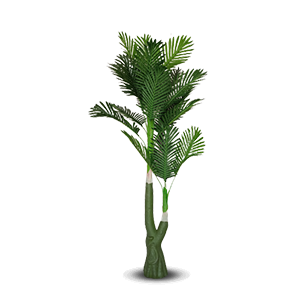 KAYKON Artificial Palm Tree with Large Silk Green Leaves Fake House Office Plant 4.65-Feet