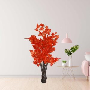 KOONIV Artificial Japanese Maple Tree Big 5 Feet Plant For Indoor Outdoor Hotel office Home Decor and Housewarming Gift