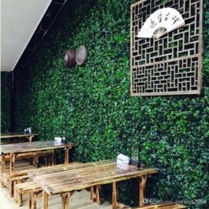 Artificial Plants Wall Boxwood Hedge Grass Roof Decor Ceiling Decor Balcony Decor Wall Decor Greenery Panels Ivy Fence 60cm x 40cm (Pack of 12)