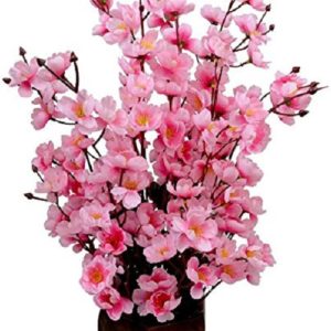 Artificial Flowers with Pot Home Decorative Flower Pot (Pink)