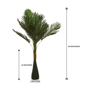 Indoor Artificial Plant Big Palm Tree Natural Looking Tree for Home Decor Garden Decor Hotel Decor – 40 inch/100cm