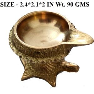 Brass Kuber Deepak Diya Oil Lamp for Home Temple Puja Articles Decor Gifts (4 PC)