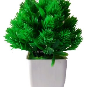 Kaykon Cute Mini Artificial Bonsai Green Plant with Pot for Home Decor – 6 Inch/15 cm