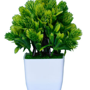 Kaykon Cute Mini Artificial Bonsai Green Plant with Pot for Home Decor – 6 Inch/15 cm (1ANDYLWPP)