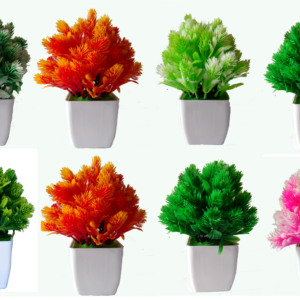 Kaykon 8 Cute Mini Artificial Bonsai Multicolor Plant with Pot for Home Decor – 6 Inch-8 Inch (Wholesale Price)
