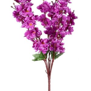 Kaykon Purple Artificial Peach Blossom Orchid Flower Bunch For Vase – 20 Inch