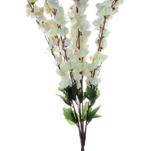 Kaykon Artificial Peach Blossom White Orchid Flower Bunch For Vase – 20 Inch