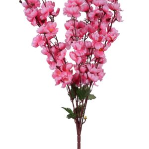 Kaykon Pink Artificial Peach Blossom Orchid Flower Bunch For Vase – 20 Inch