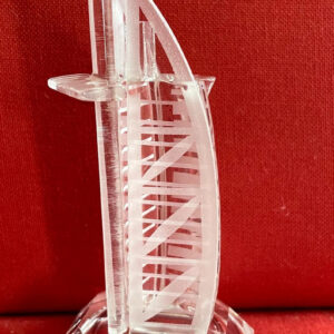 Kaykon Imported Burj Al Arab Light Up Dubai Hotel Crystal Tower Showpiece Gift Item- 11 cm