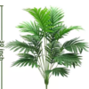 KAYKON Artificial Areca Palm Plant Bunch | 18 Branches | Fake Tree Without Pot for Home Decor, Office Decor, or Gifting | Natural Looking Indoor Plant - 84 cm/33 inch/2.75 feet - Image 2