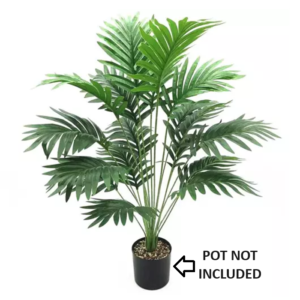 KOONIV Artificial 18 Patta Palm Bunch Plant | Home, Office, Living Room Decor Indoor/Outdoor Plant Bunch Without Pot (Green, Height- 30 Inch