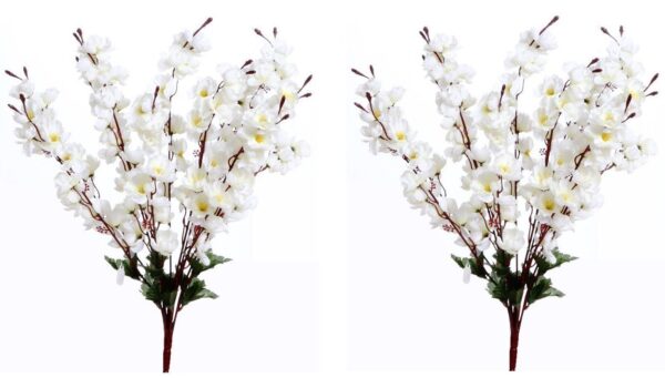Artificial white flower orchid bunch