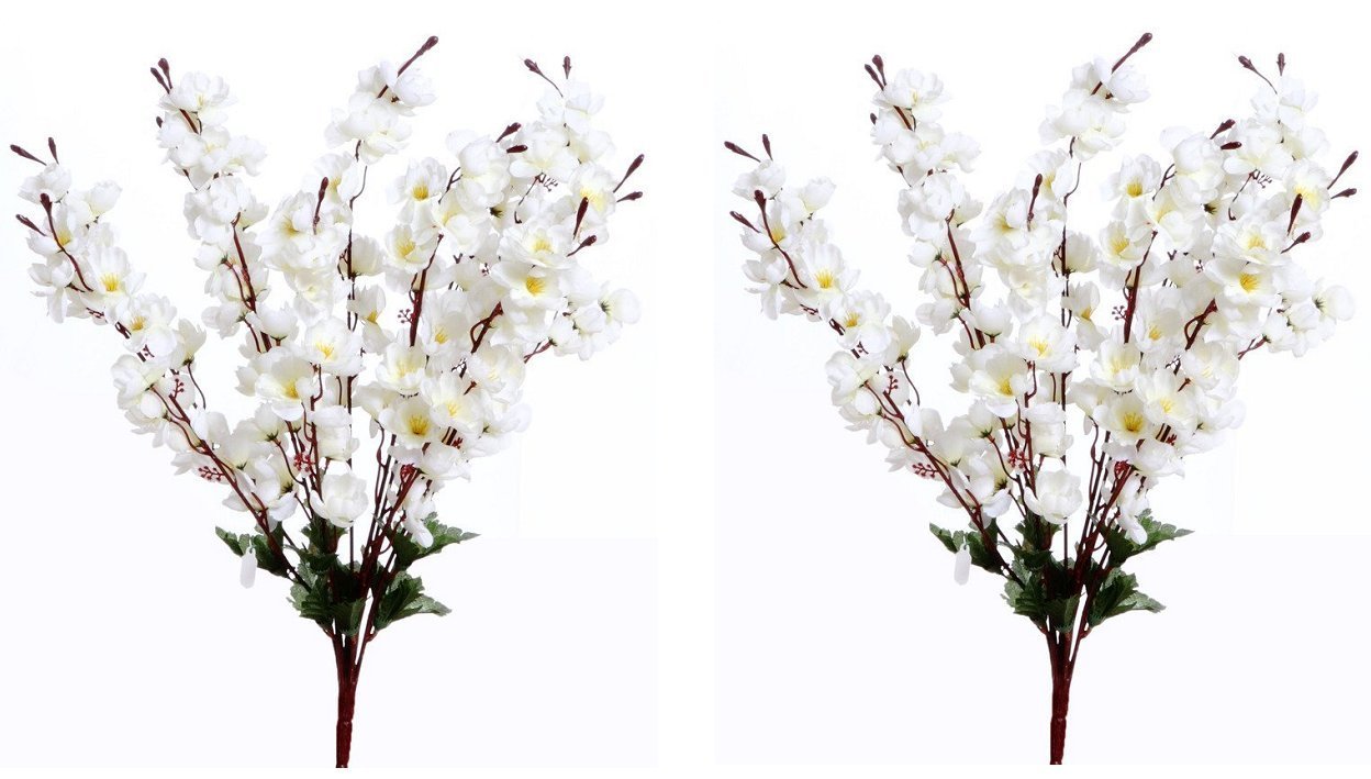 ARTIFICIAL WHITE FLOWERS BUNCH FOR VASE