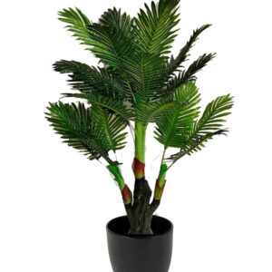 KAYKON Big Artificial Plant Areca Palm Tree For Home Decor | SUPERB QUALITY |Office | Hotel | Luxury Farmhouse | House warming gift – Without Vase -4.65 feet