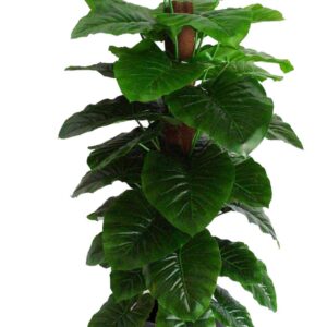 KOONIV High Quality Realistic Artificial Plant Green Jute Tree Indoor Outdoor Home Office Hotel Decoration Without Pot 36 Branch -5 Feet