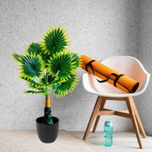 Kaykon Artificial Areca Fan Palm Plant for Home Decor | Office Decor | Hotel Decor Without Vase| Housewarming Gift 18 Branch Plant- 100 CM