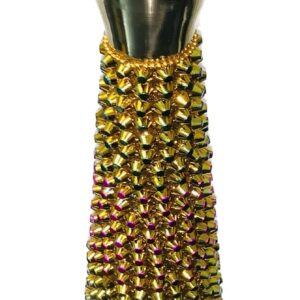 KAYKON Brass Beads Flower Vase | Table Top Decorative Vase for Home Decor Showpiece for Gift (15 Inch)
