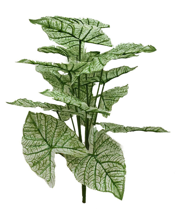 KAYKON Artificial Plant Bunch For Home Decor Natural Home Decorative Housewarming Gift - White (18 Big Leaves) - Image 2