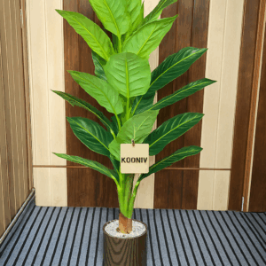 KOONIV 5 Feet Artificial Tree Realistic 21 Leaves For Indoor Outdoor Decor Housewarming Gift – Green