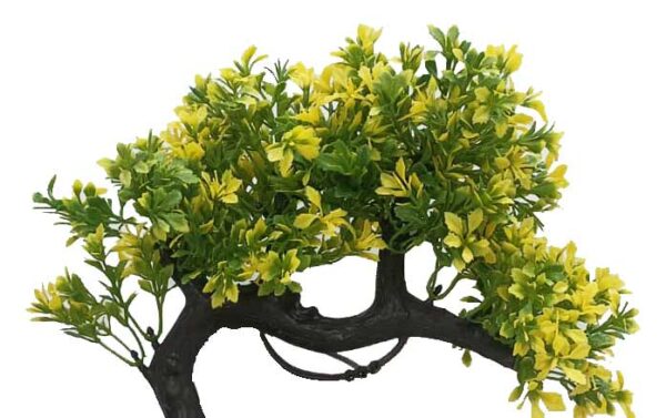 KAYKON Artificial Green Bonsai Plant with Wooden Pot – 10 Inch/25 cm - Image 2