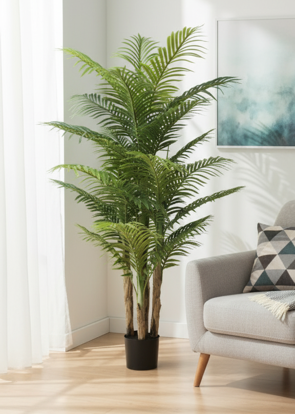 6 Feet Artificial Areca Palm Tree For Villas/Luxury Farmhouse/Office/Hotel Decor and Housewarming Gift - Premium Selection - Image 4