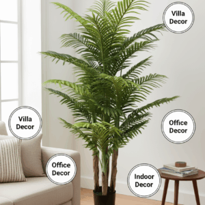 6 Feet Artificial Areca Palm Tree For Villas/Luxury Farmhouse/Office/Hotel Decor and Housewarming Gift – Premium Selection