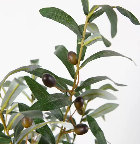 KAYKON Imported Artificial Olive Plant With Real Wooden Trunk Without Vase - 4 Feet Premium Collection - Image 3