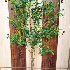 KAYKON 5 Feet Imported Artificial Olive Plant Tree Without Vase For Luxury Decor and Hosuewarming Gift – Premium Collection