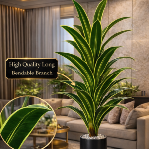 Kaykon 6 Feet Artificial Dracaena Plant Tree Without Vase For Home Decor Hotel Decor and Housewarming Gift