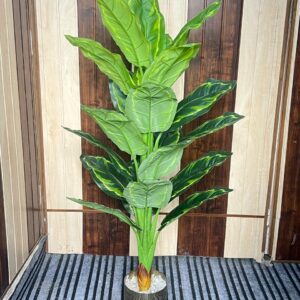 KAYKON Artificial Plant 4.5 Feet Tree with 21 Large Leaves