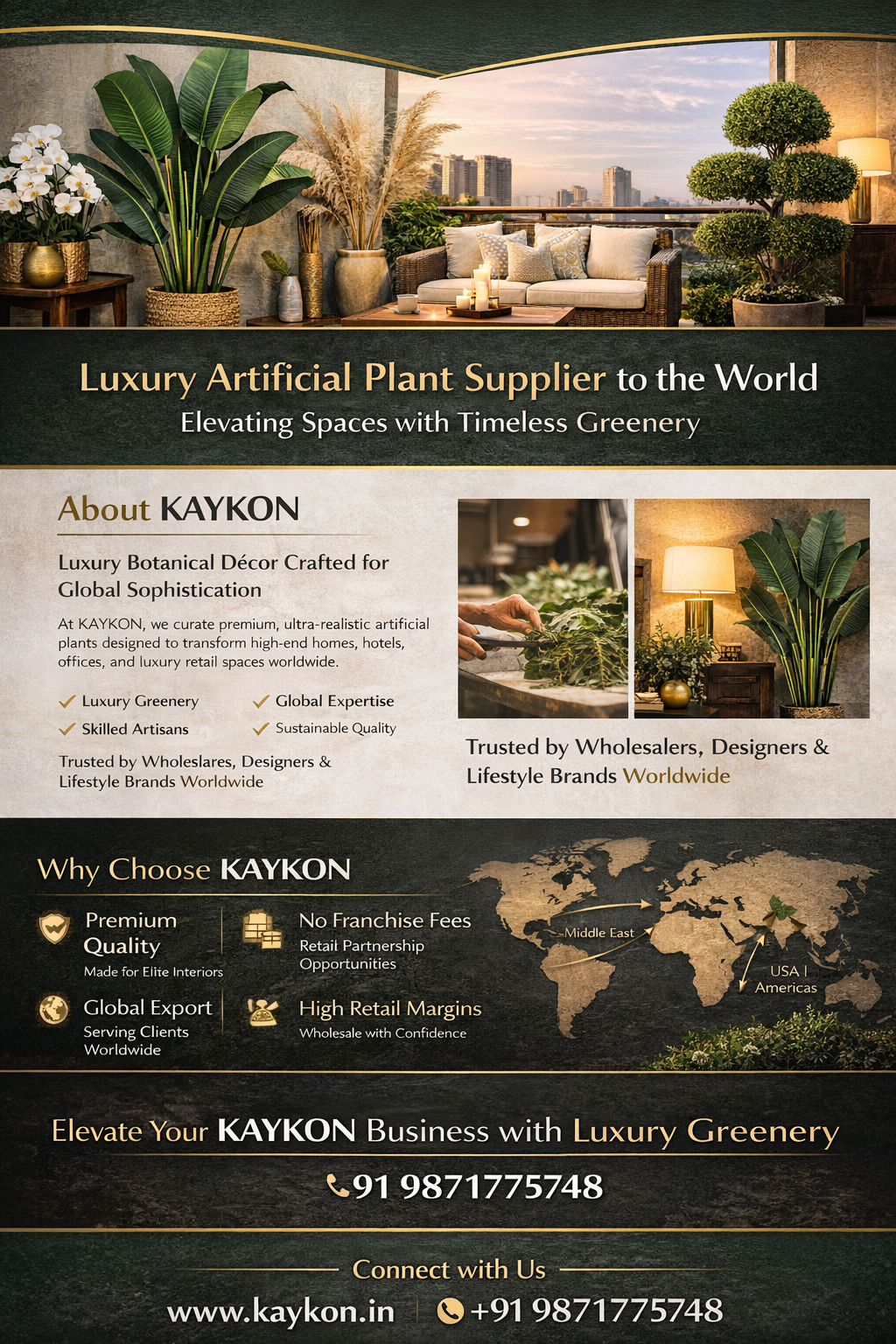 kaykon artificial plant supplier