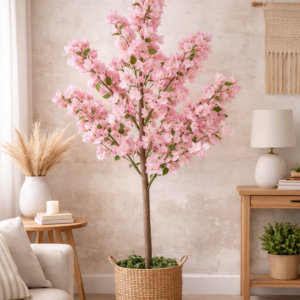 KAYKON 5 Feet Artificial Bougainvillea Flower Tree – Premium Pink Decorative Plant with Realistic Leaves & Natural Trunk – Indoor Home, Office & Hotel Decor (Without Vase)