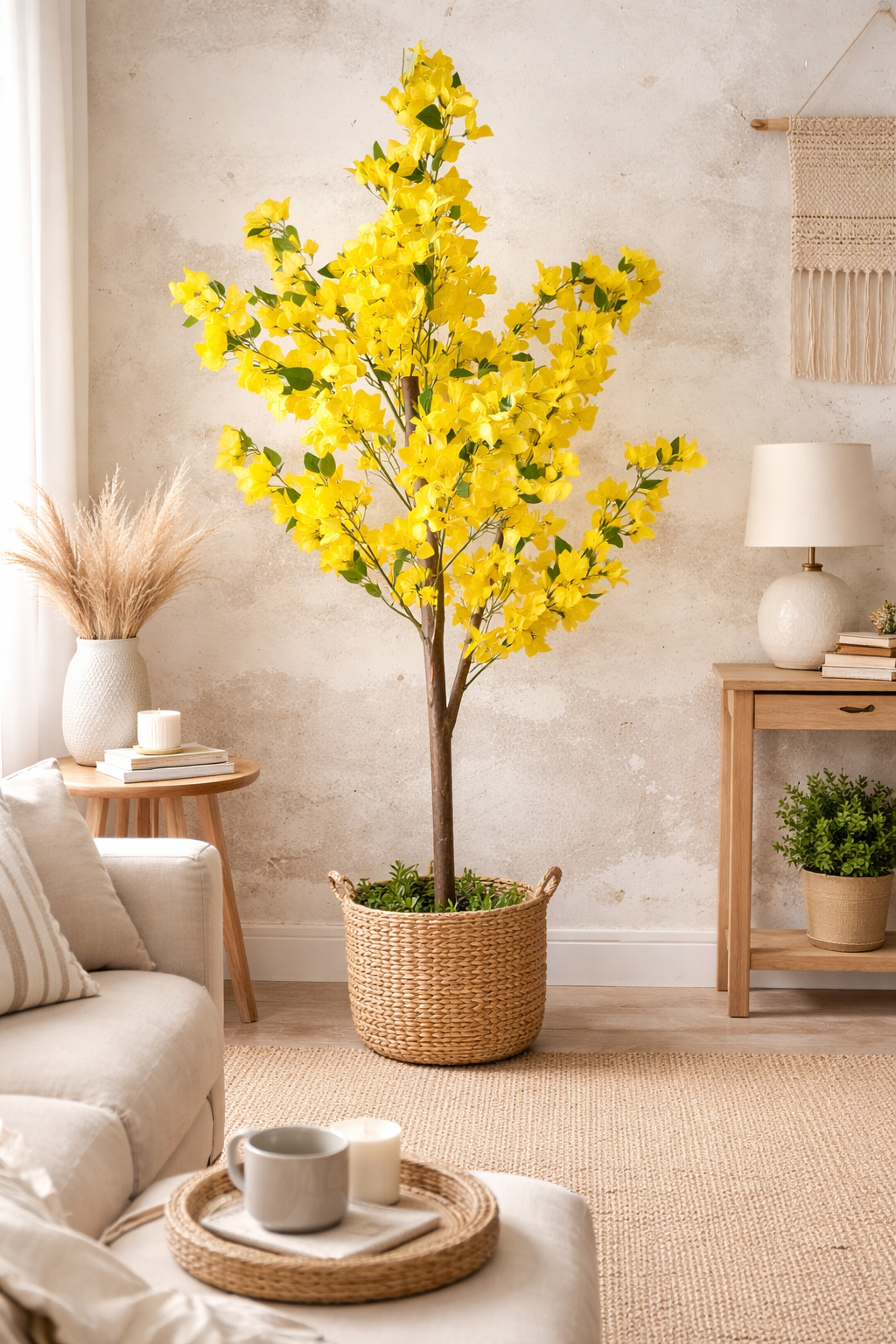 artificial yellow bougainvillea tree